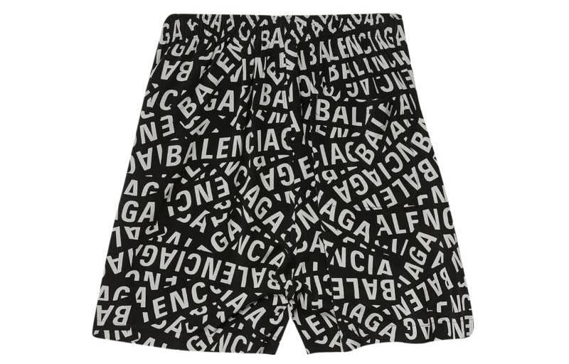 Balenciaga Logo Strips Pyjama Shorts 'Black' 719975TML211269