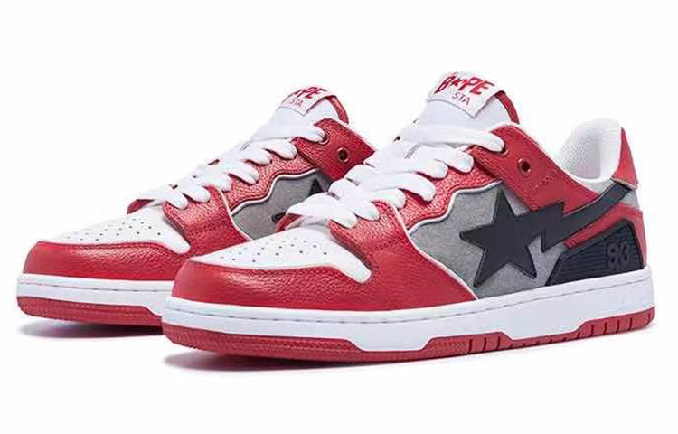 A Bathing Ape SK8 STA 'Grey Red' 1I80-191-010-GREYR
