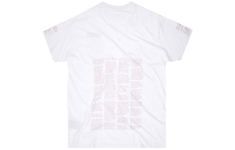 HERON PRESTON x NASA Crossover Alphabet Printing Short Sleeve Unisex White HMAA001F197600200188