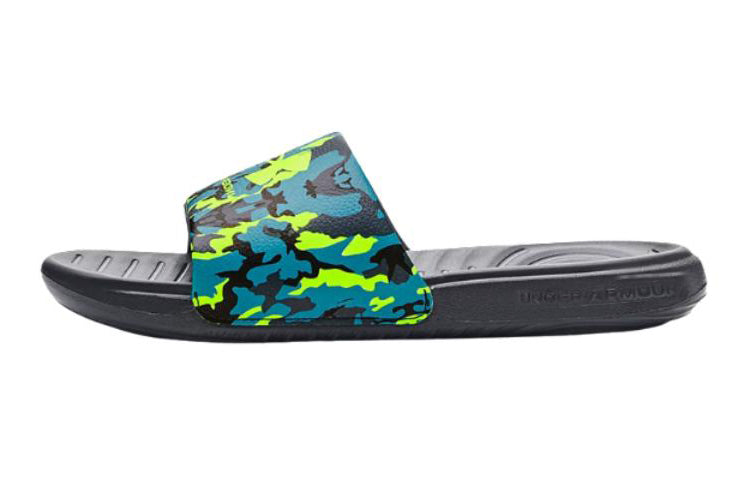 (PS) Under Armour Ansa Graphic Slides 'Black Green' 3024438-300