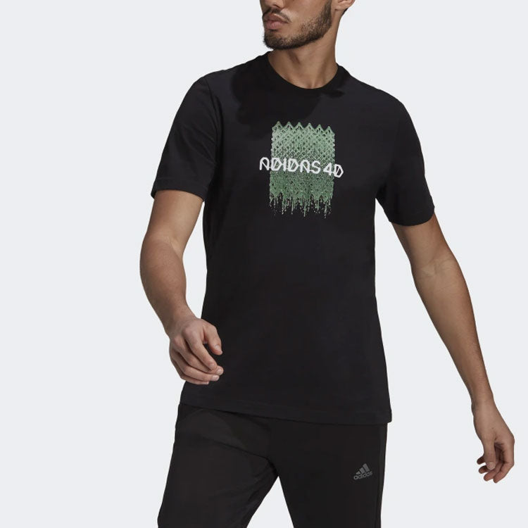 adidas 4d Gpx Tee M Casual Sports Round Neck Short Sleeve Black GJ6477