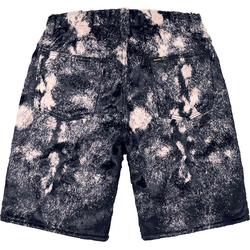 Supreme Faux Fur Shorts 'Black White' SUP-SS24-194