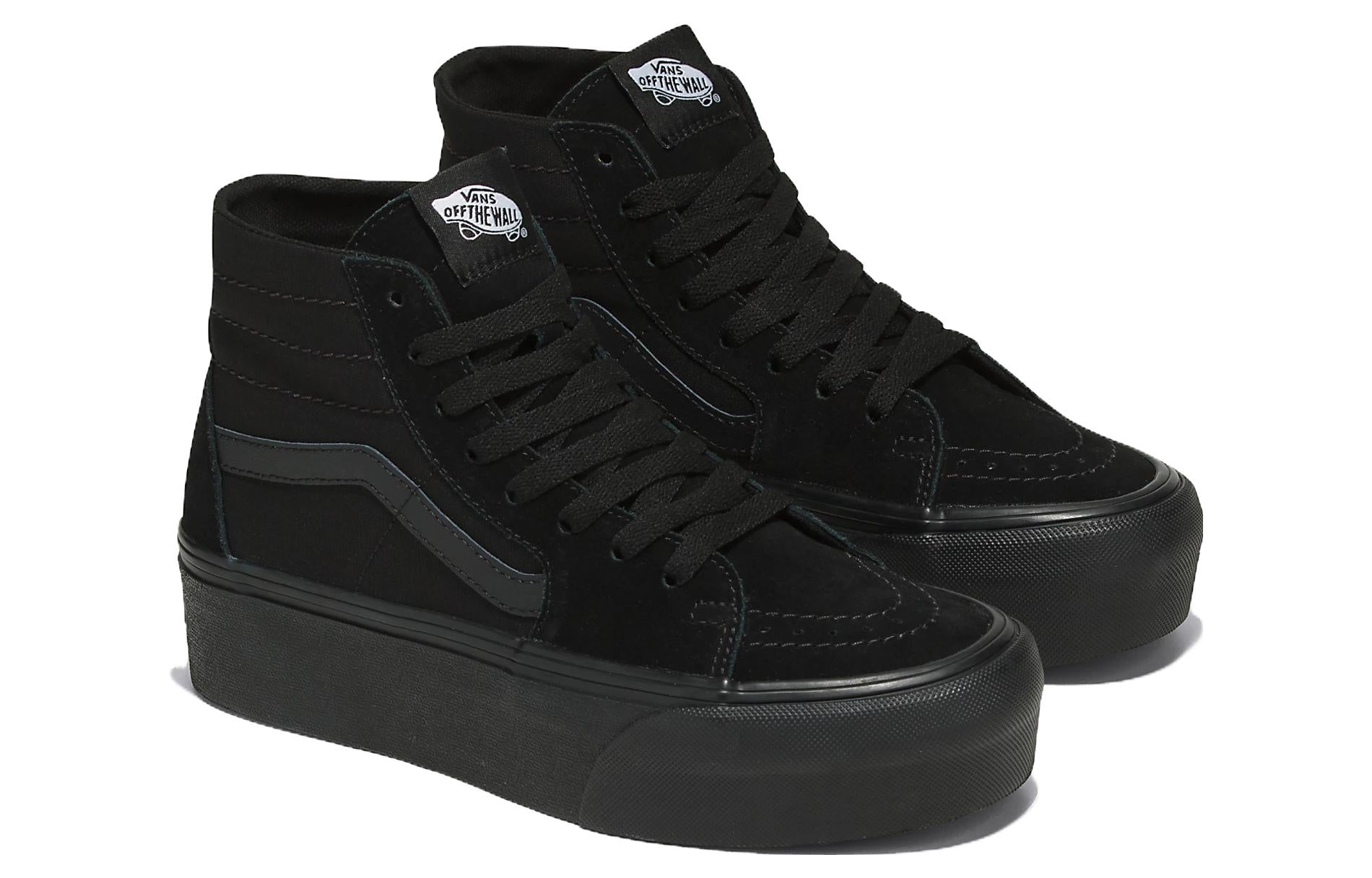 Vans Sk8-Hi Tapered Stackform Suede Canvas 'Black' VN0A5JMKBKA