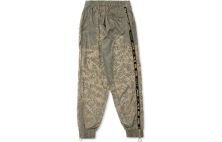 Off-White Printing Sweatpants Men Green OMCA106F19A230034300