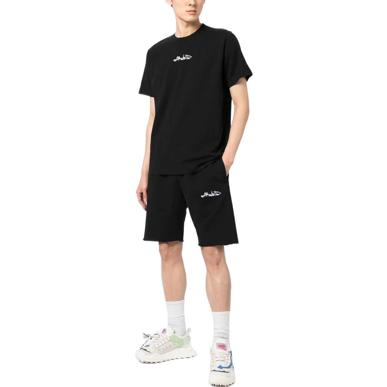 Off-White Script Logo Track Shorts OMCI006F22FLE0033100