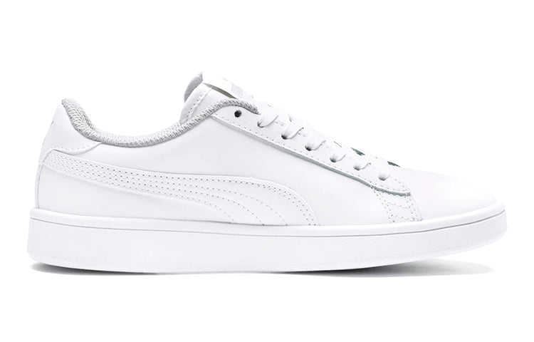 (GS) PUMA Smash v2 Leather 'Triple White' 365170-02