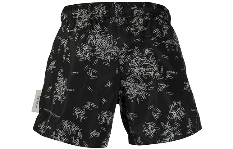 Men's Off-White SS21 Printing Black Pants OMFA003F20FAB0021001