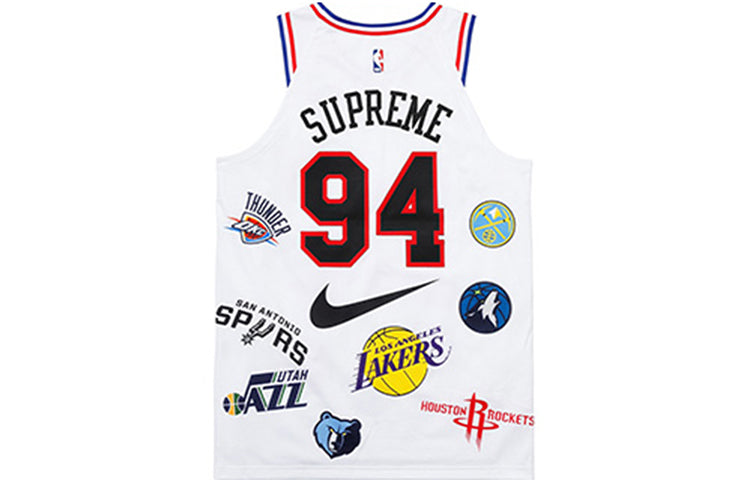 Nike x Supreme x NBA Teams Authentic Jersey 'White' AQ4228-100