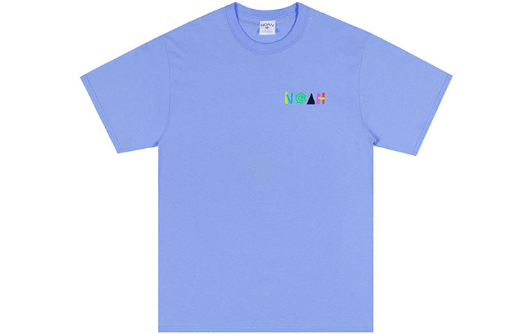 NOAH NYC More Core Tee Multicolor Logo Printing Short Sleeve Unisex Blue T7SS20PWK
