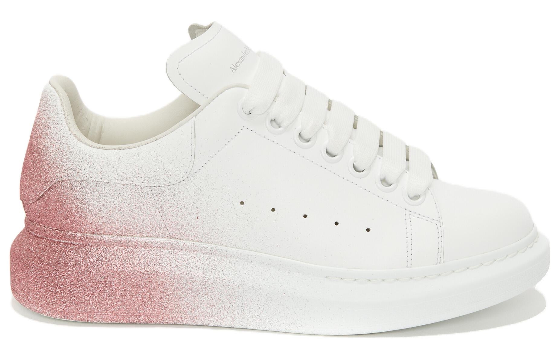 (WMNS) Alexander McQueen Oversized Sneakers 'White Pink' 685672WIB9M9287