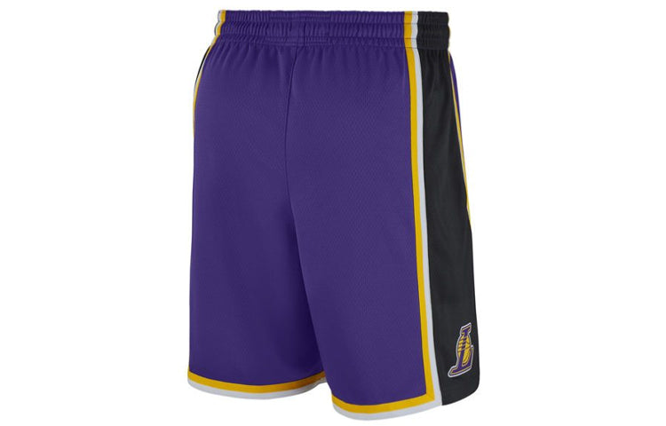 Nike LA Lakers Lebron James Basketball Pants For Men Black/Purple AJ5615-504