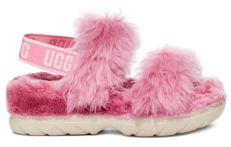 (WMNS) UGG Fluff Sugar Sandal Lightweight Cozy Sports Sandals Pink Red 1119999-STPN