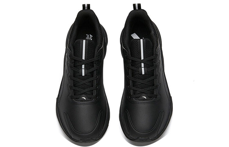 ANTA Running Series Sneakers Leather 'Black' 112145523-13
