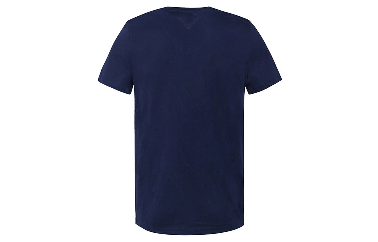 Men's Alexander McQueen Tie Dye V Short Sleeve Navy Blue 291502-RAR16-4141