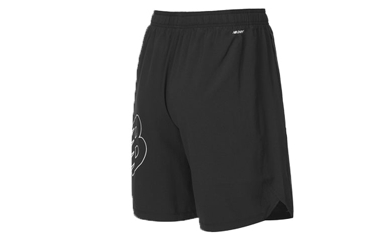 New Balance Tenacity Woven Logo 9 inch Shorts Asia Sizing 'Black White' AMS21014
