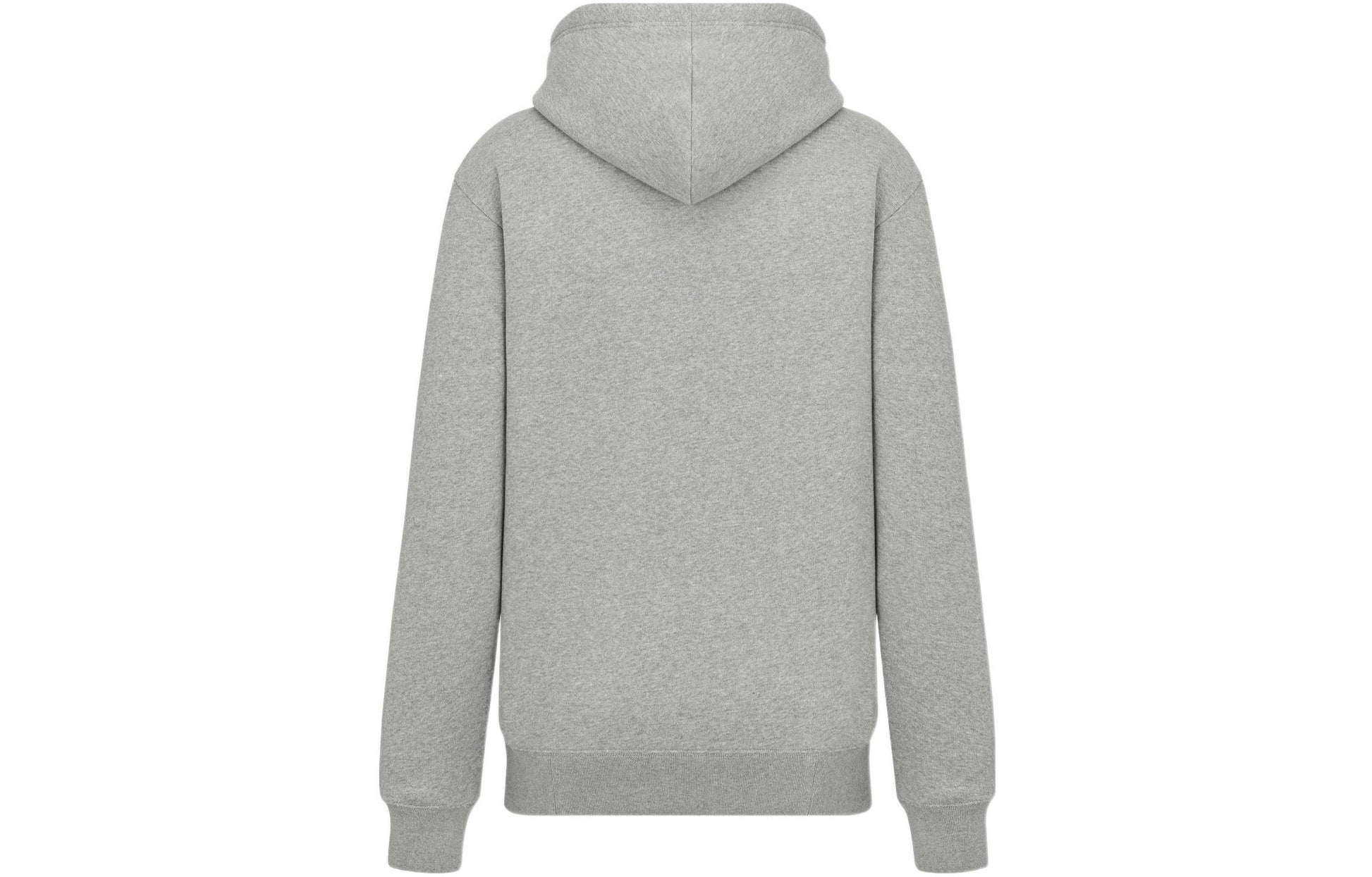 Men's DIOR SS22 Solid Color Logo Embroidered Pullover Gray 213J640A0741-C830
