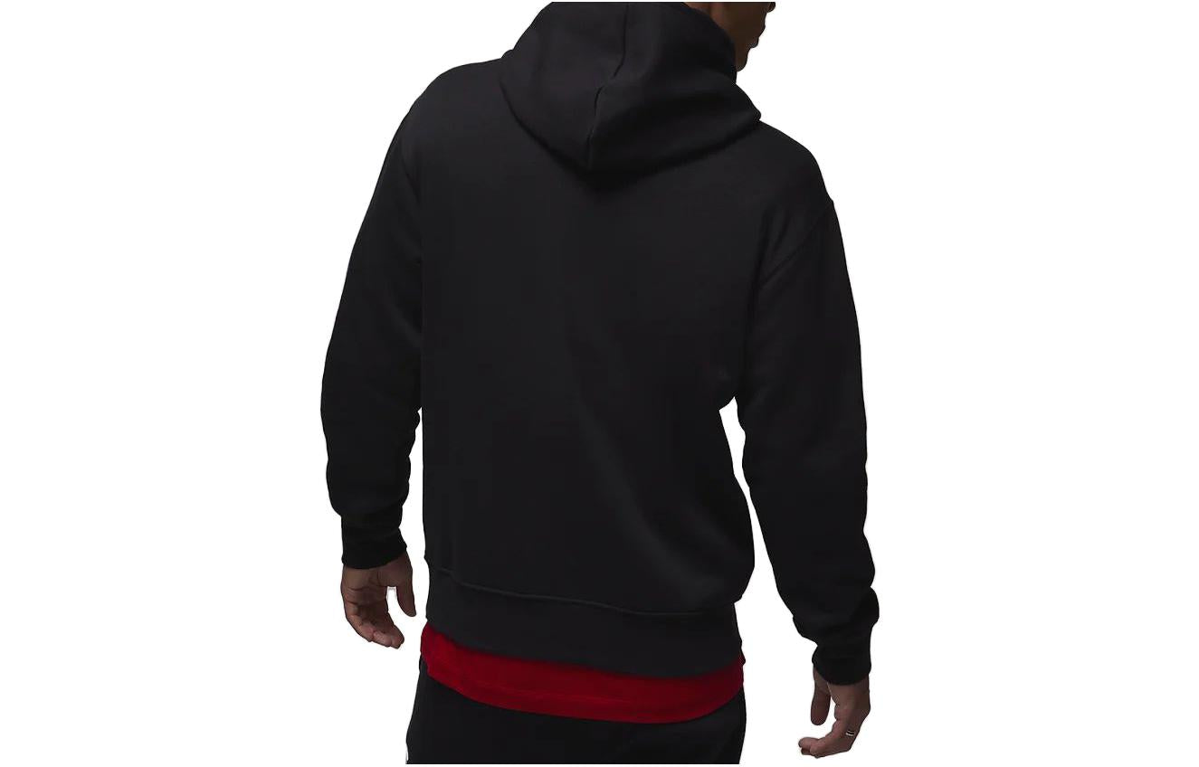 Air Jordan Fleece Hoodie 'Black white' FD7546-010