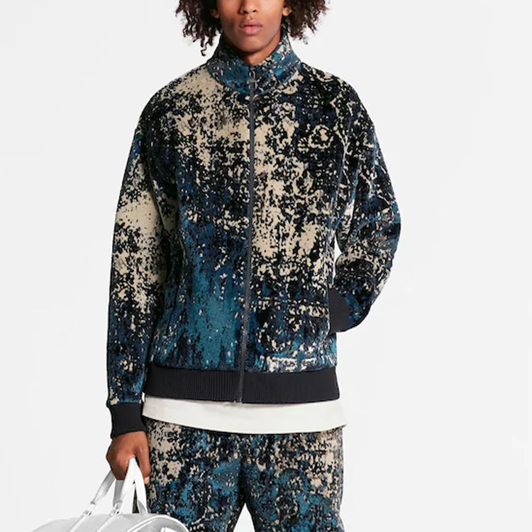 LOUIS VUITTON LV Persian Carpet Jacquard Sports Top (Official Website Limited) For Men Blue 1A5VH