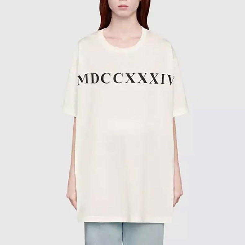 Men's Gucci Printing Alphabet Logo Short Sleeve White 539081-XJCB5-9207
