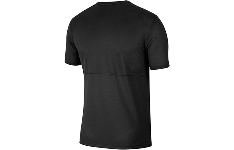 Men's Nike Solid Color Logo Casual Training Sports Short Sleeve Black T-Shirt CJ5332-010