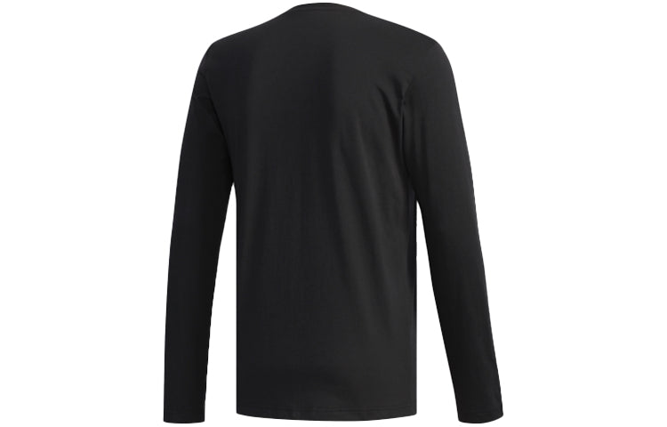 adidas neo M CE LNR LS logo Printing Round Neck Long Sleeves Black EI4723