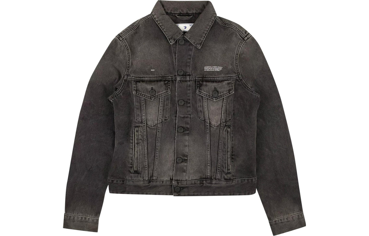 (WMNS) Off-White Denim Long Jacket 'Black' OWYE012E20DEN0040610