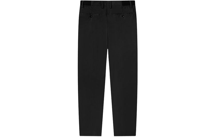 FILA Woven Solid Color Straight Casual Sports Long Pants Black F11M132854F-BK
