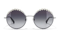 CHANEL Sunglasses Unisex Silver/Gradient Gray