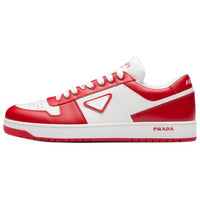 PRADA Skateboard Shoes Men Low-Top White/Red