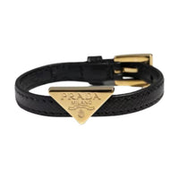 PRADA Leather Bracelets Women's Black