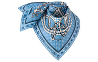 LOUIS VUITTON Silk Scarves Women's Blue