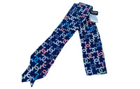 CHANEL Silk Scarves Unisex Blue