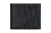 DIOR Grain Cow Leather With Oblique Grain Wallet Men's Black