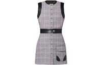 LOUIS VUITTON Sleeveless Dress Women's Light Gray