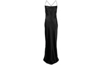 SAINT LAURENT Spaghetti Strap Open Back Maxi Dress