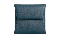 HERMES Bastia Evercolor Calfskin Wallet Women's Prussian Blue/Zeigler Blue