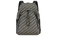 DIOR Oblique Printed Fabric Backpack Men's Beige & Black