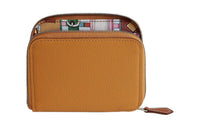 HERMES Silk'In Epsom And Barenia Calfskin Wallet Small Size Women's Sesame Brown