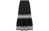 DIOR Trim Detailed Flared Hem Skirt