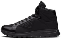 PRADA Prax 01 High Top Re Nylon And Brushed Leather Black