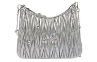 MIU MIU Soft Sheep Leather Shoulder Bag Crossbody Bag Women's Silver
