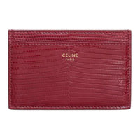 CELINE Calfskin Clutch Women's Red