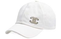CHANEL Polyester Baseball Caps Unisex White