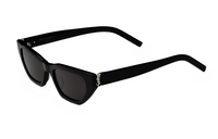 SAINT LAURENT Acetate Irregular Shape Sunglasses Women's Black