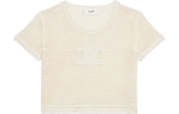 CELINE Crop Tops Women's Ecru
