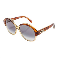 CELINE Acetate Oval Sunglasses Women's Gold