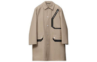 HERMES Trench Coats Men Desert Yellow