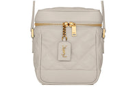 SAINT LAURENT Vanity Quilting Grain Embossed Leather Box Bag, Shoulder Bag, Crossbody Bag Women's White