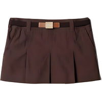 MIU MIU Casual Short Skirts Women's Dark Brown