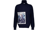 DIOR Quarterly New Products Cashmere Sweaters Men Navy Blue